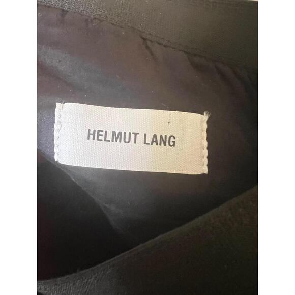Helmut Lang Black Elastic Waistband Stretch Fabric Flat Front High Rise Pants 32 - Picture 4 of 13